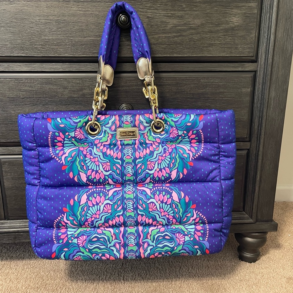 EUC Authentic Lilly Pulitzer Baytown Puffer Tote